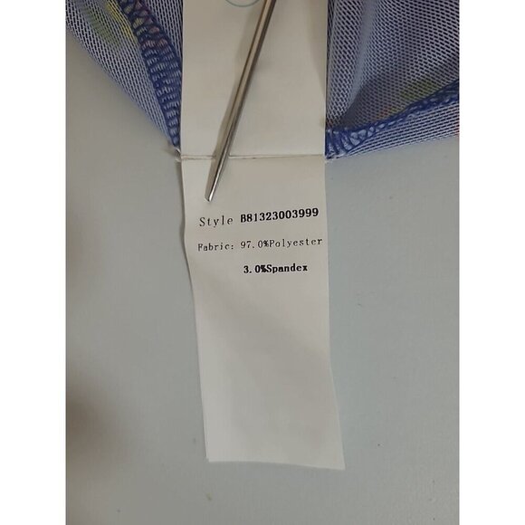 Mukzin Sheer Top Women's Size Small Blue Long Sleeves Tags Attached - Picture 11 of 12